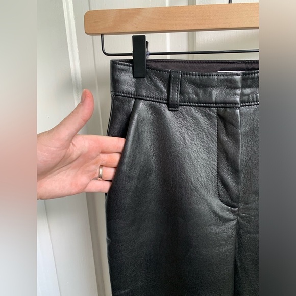 Babaton Command Crop Faux Leather Pants Black Suze 0 - Picture 3 of 9